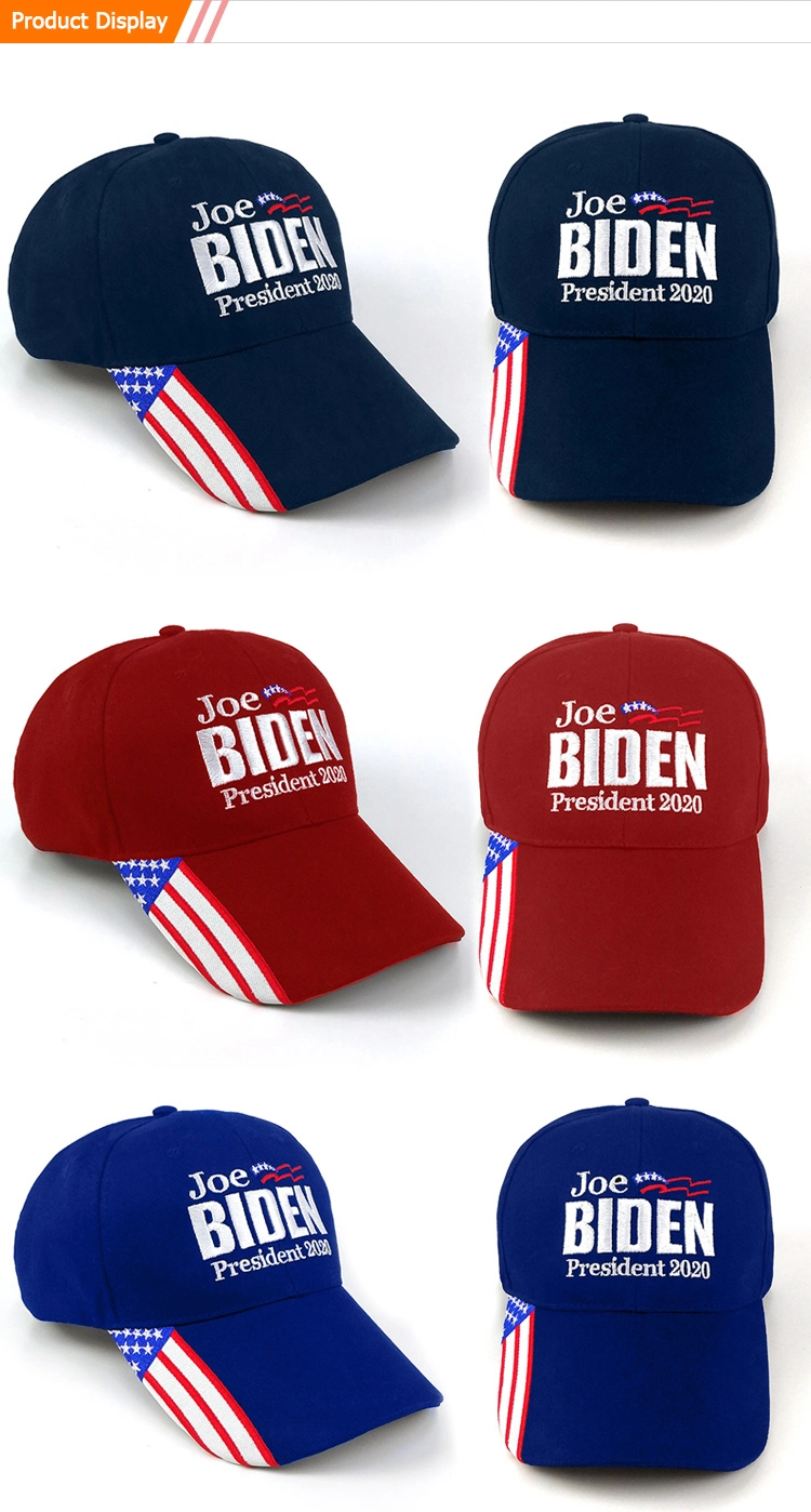 Wholesale Blank Sport Cap Promotional Custom Joe Biden 2020 Cotton Baseball Hat with Logo Design