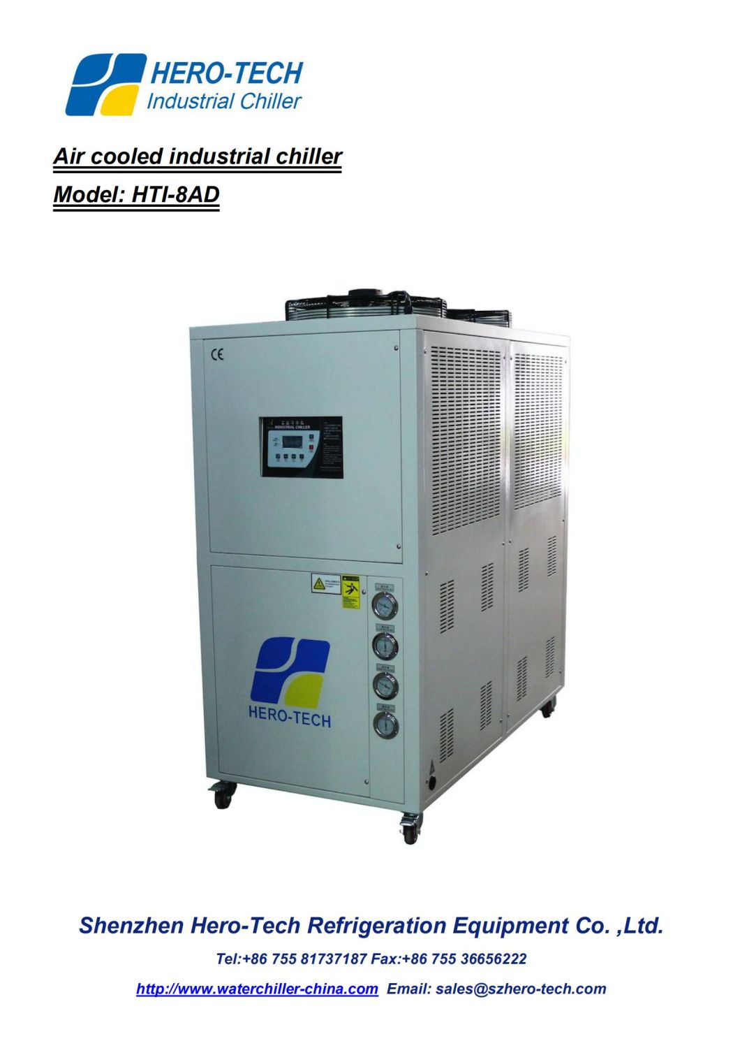 Water Chiller 26kw Energy Saving Air Cooled Chiller Industrial Water Chiller