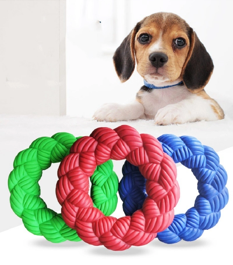 Dog Round Rubber Toy, Dog Chewer, Puppies Teething Cleaner, Non Toxic Pets Safe Bite Toys Esg16607