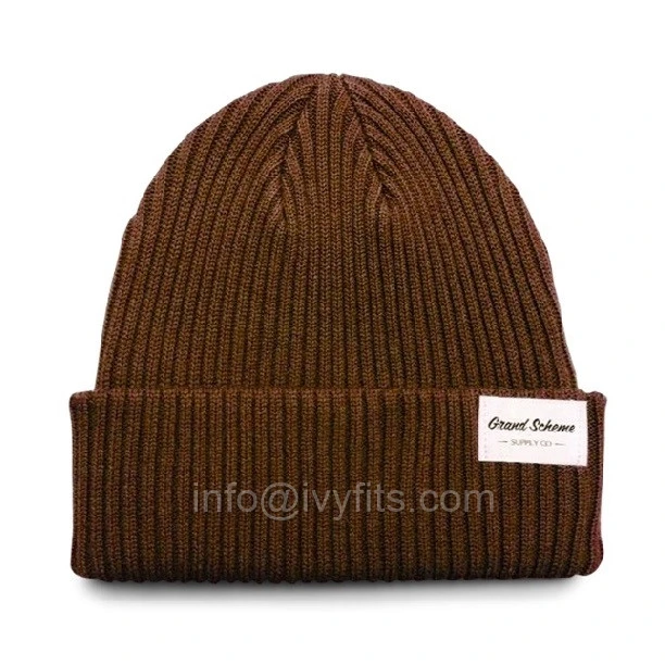 Unisex Fashion Cotton Logo Knitted Winter Hat
