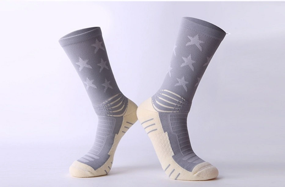 Terry Towelling Middle Tube Basketball Socks Star Sports Socks