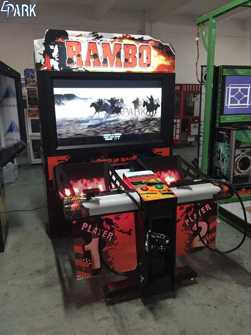 Japanese Arcade Shooting Gun Machine Rambo I 55 Inch LCD Arcade Shooting Game Machine