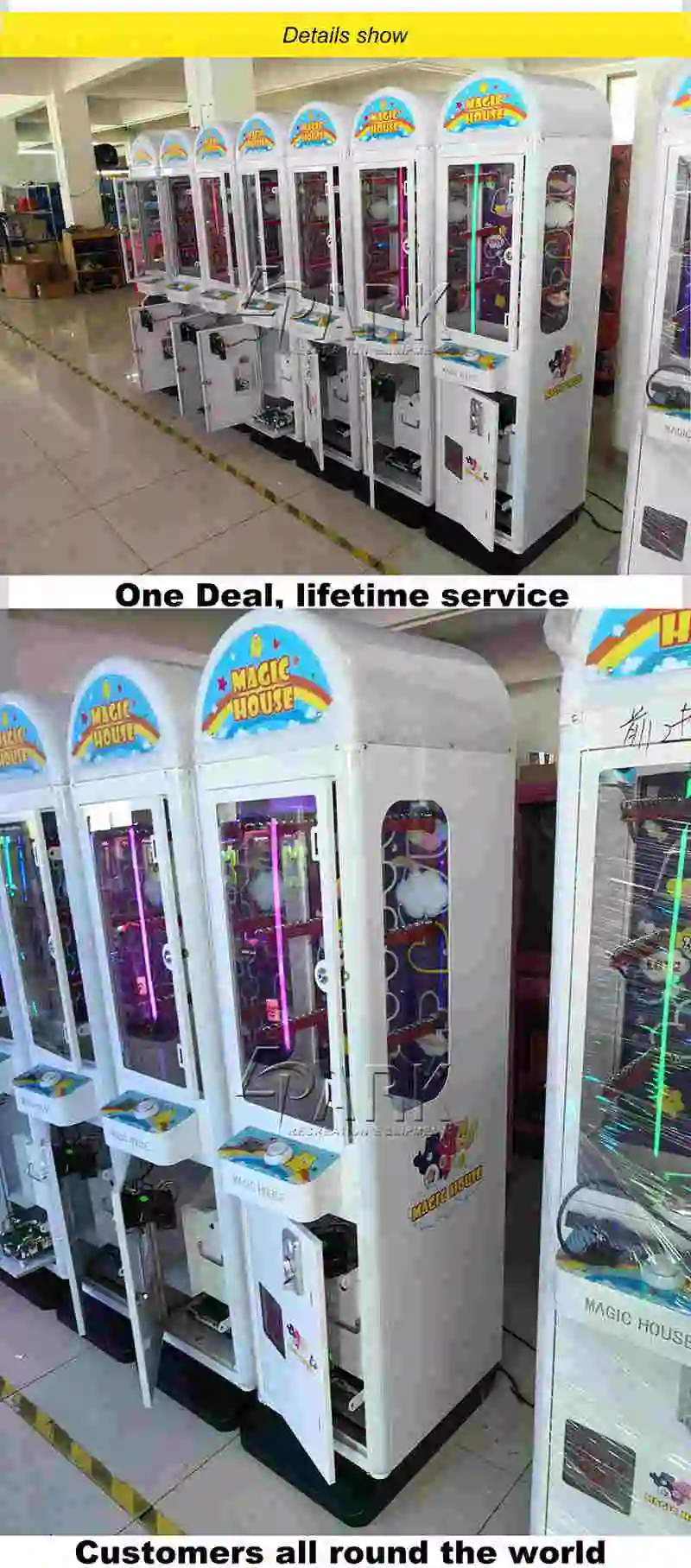Coin Operated Gift Game Machine Series of Claw and Slot