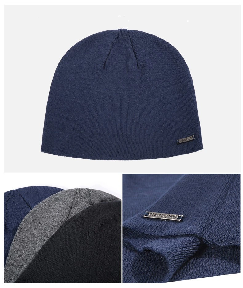 Customized Logo Winter Knit Cap, Woollen Cap, Soft Cotton Hat 4