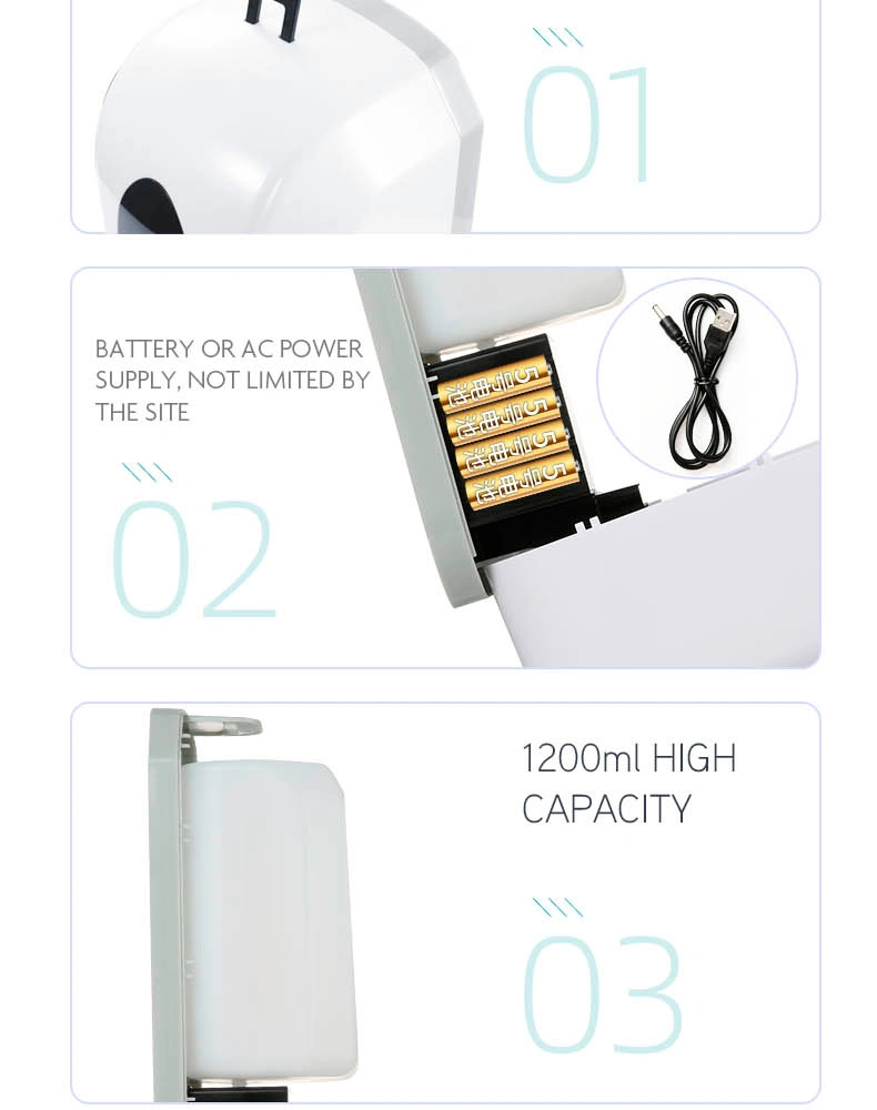 Sensor Dispenser Automatic Dispenser Kitchen Hotel Bathroom Toilet Liquid Gel Dispenser 1200ml Soap Dispenser