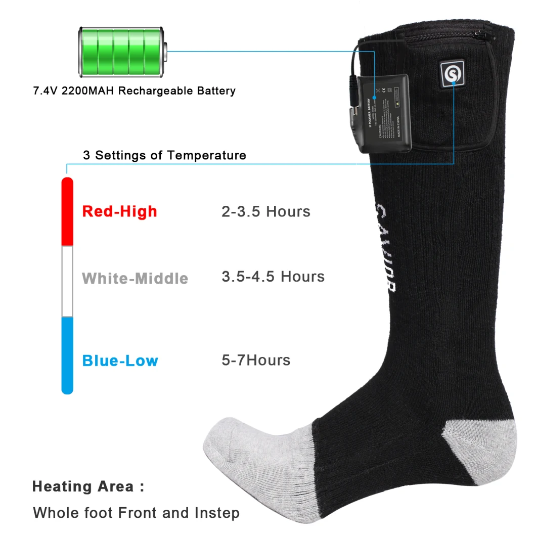 Heated Socks Motorcycle Sport Warm Socks for Outdoor Sporting