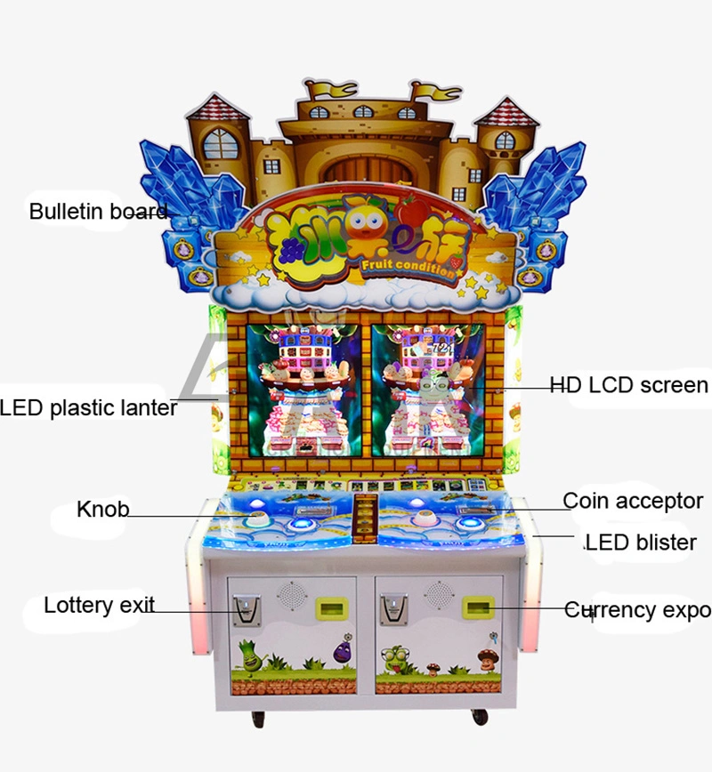 Newest Coin Pusher Fruit Condition Hit Hammer Redemption Ticket Arcade Kids Game Machine