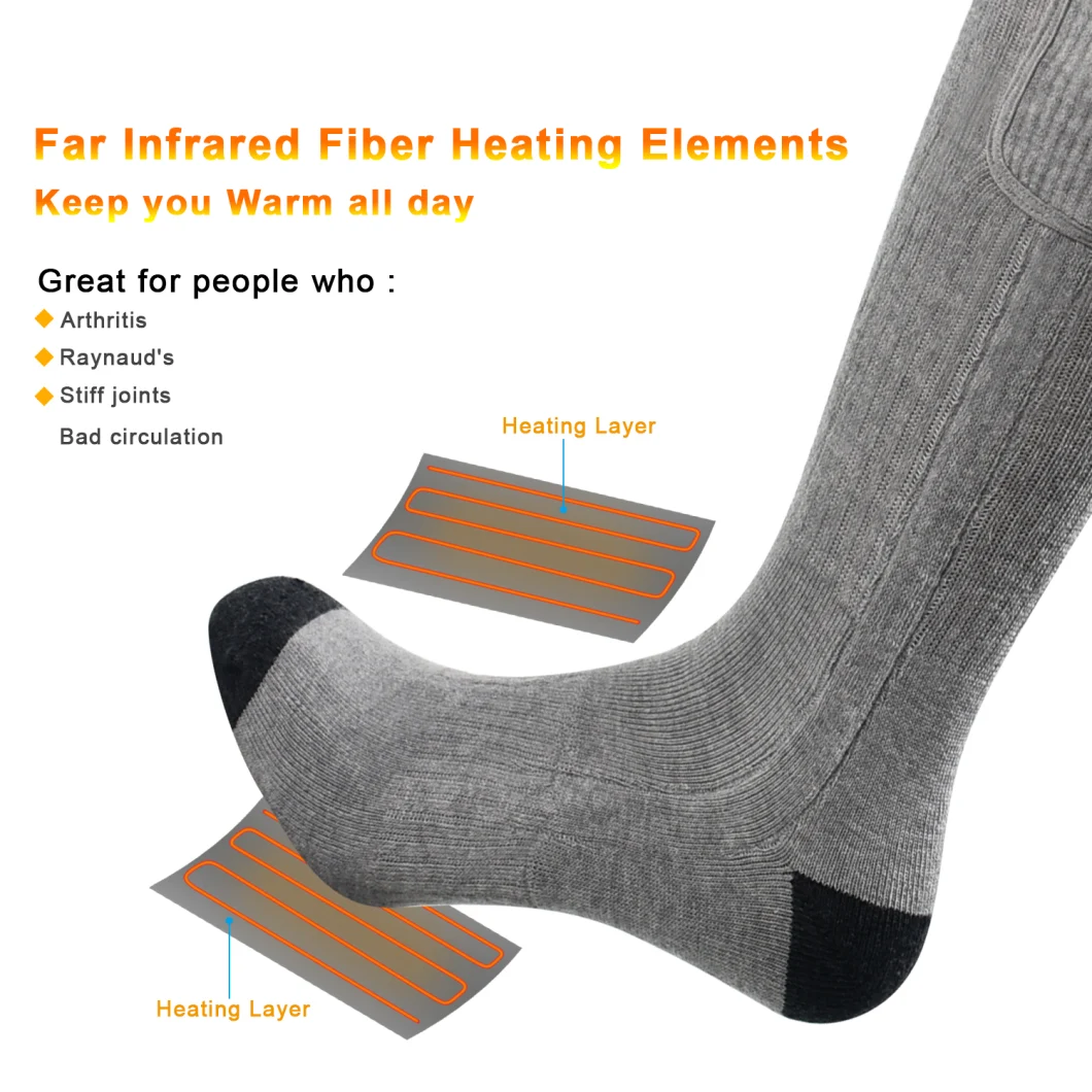 Thick Winter Hot Heated Hiking Socks Men Keep Warm Socks
