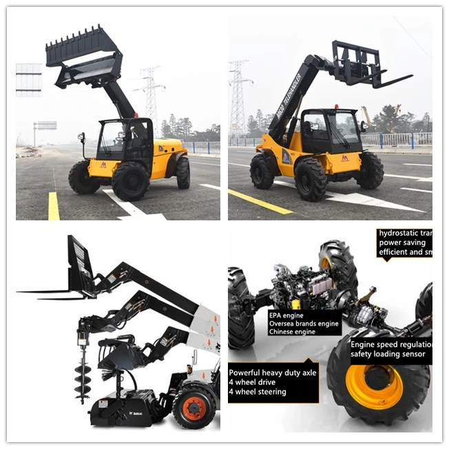 High Quality Chinese 3 Ton Tree Spade Quick Hitch Telescopic Wheel Loader for Tree Transplanting