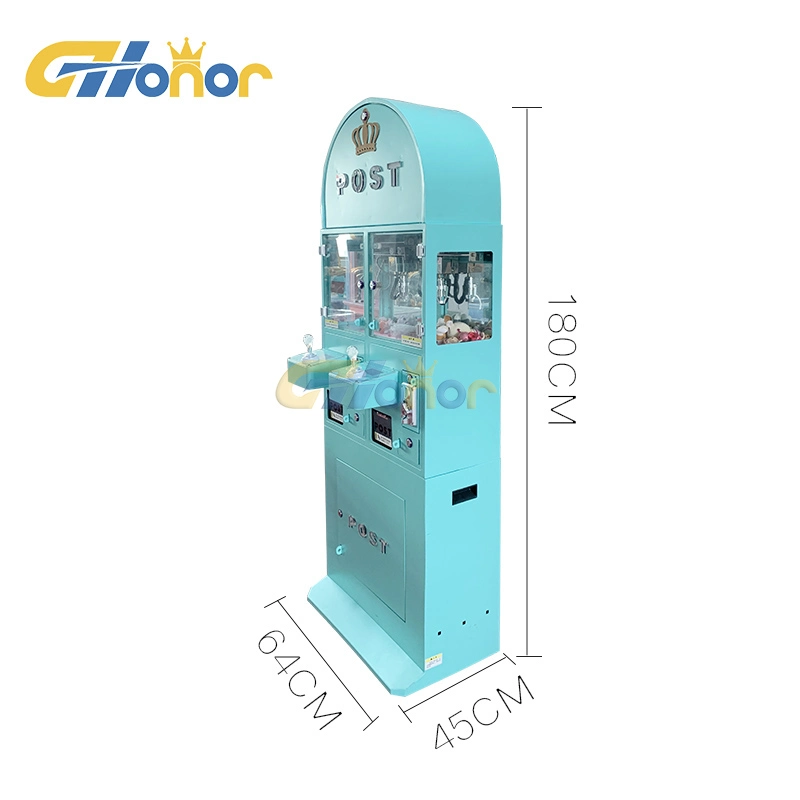 Mini 2 Players Arcade Toy Claw Crane Machine Coin Operated Prize Vending Game Machine Arcade Toy Catching Game Gift Vending Game Machine for Shopping Mall