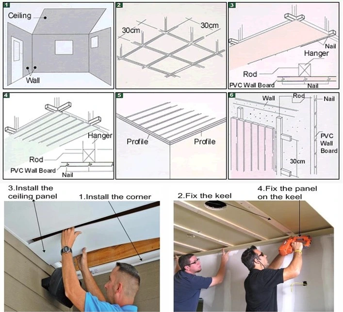 Hot Film PVC Panel Plastic Shower Ceiling Panel/Plastic Kitchen Wall Panels/Ceiling Decoration