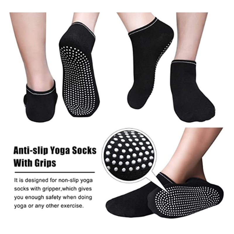 Non Slip Grip Socks for Women and Men Perfect for Hospital, Yoga, Trampoline, Barre & Home