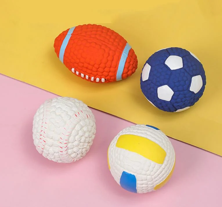 Rubber Basketball Chew Sound Squeaky Pet Dog Training Toy Ball
