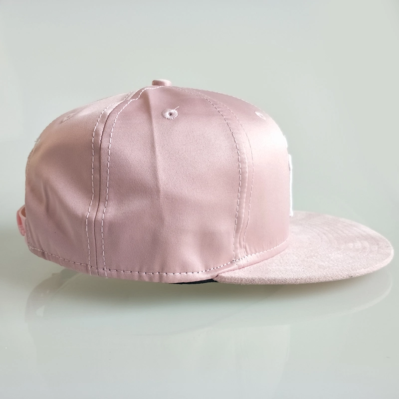 Custom Cap Flat Hat for Kids 6 Panels Leather Suede Embroidery Snapback Cap Hat Manufacturer
