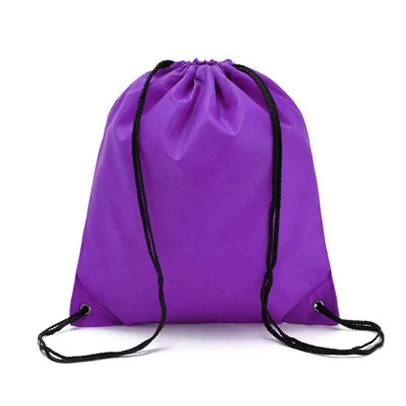 Drawstring Bag Custom Sport Backpack Polyester Drawstring Bags with Logo Printing and Zipper