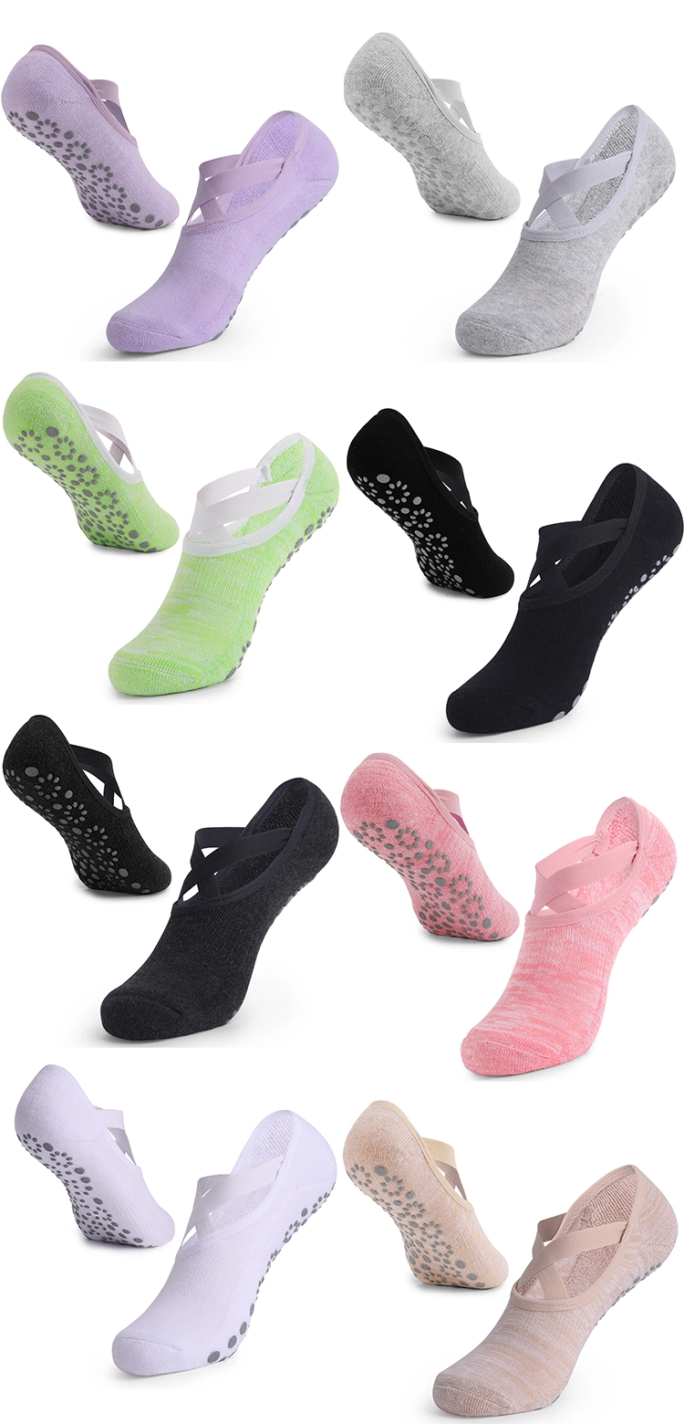 Custom Logo Grip Barre Pilates Socks Cotton Medias PARA Yoga Socks Anti-Slip