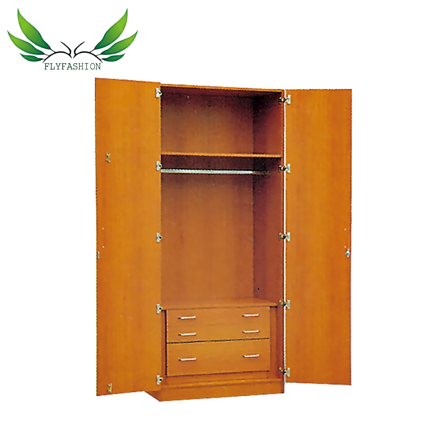 Hot Sale Student Dormitory Wood Two Doors Wardrobe for Student