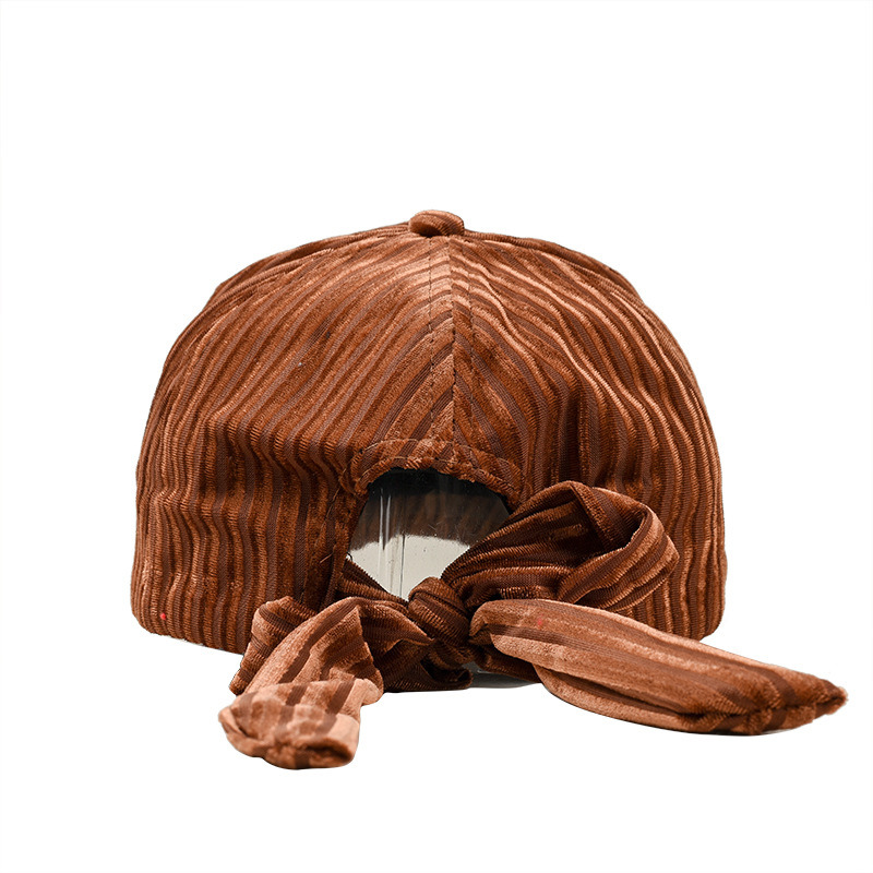 Women's Design Winter Corduroy Fleece Blank Custom Cotton Baseball Cap