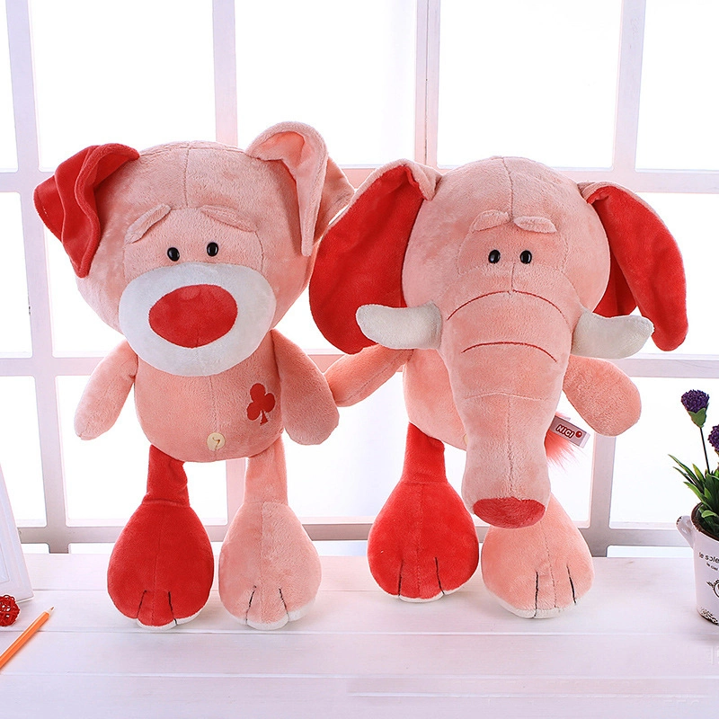 Custom Stuffed Plush Animal Custom Dog Toys Manufacturer Pink Dog Plush Toy No Minimum