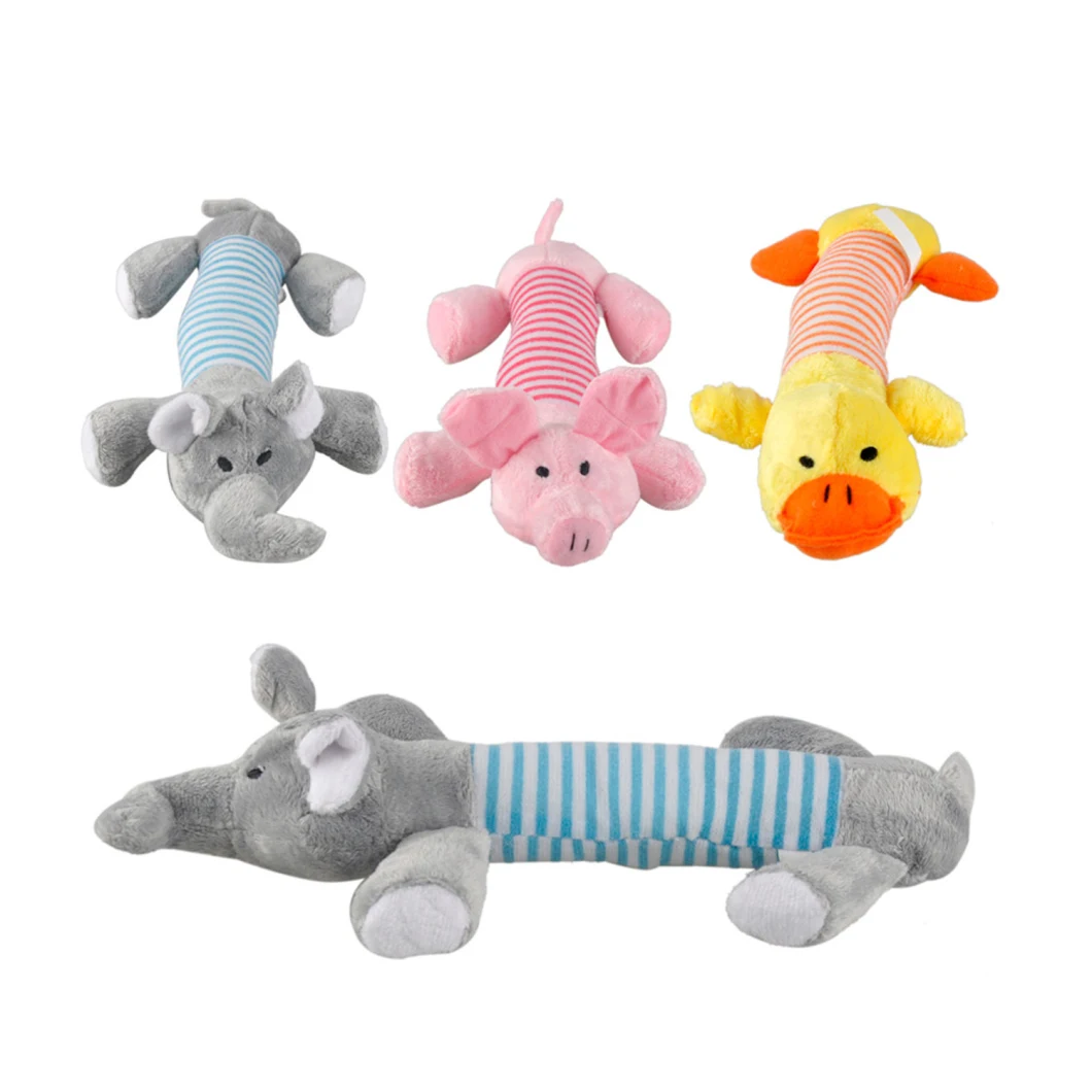 Cute Pet Dog Toys Chew Squeaker Plush Animal Toys
