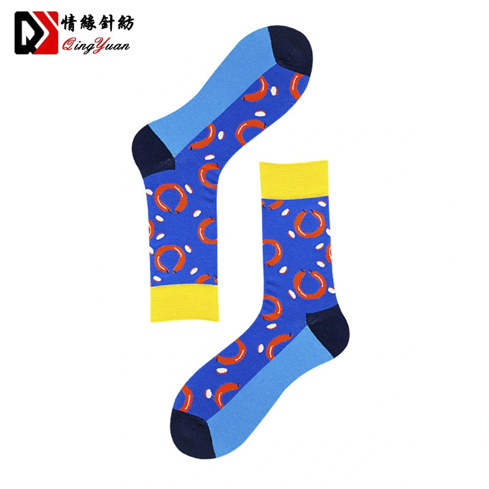 New Design Cheap Sweat-Absorbent Funny Dress Colorful Unisex Men Women Jacquard Custom Made Socks