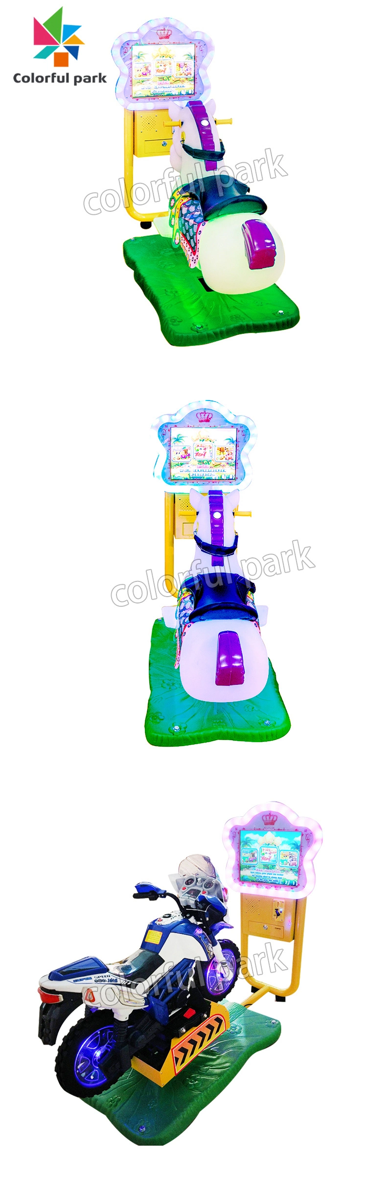 Colorful Park Kids Racing Arcade Video Game Machine Simulator Driving Car Racing Game Machine