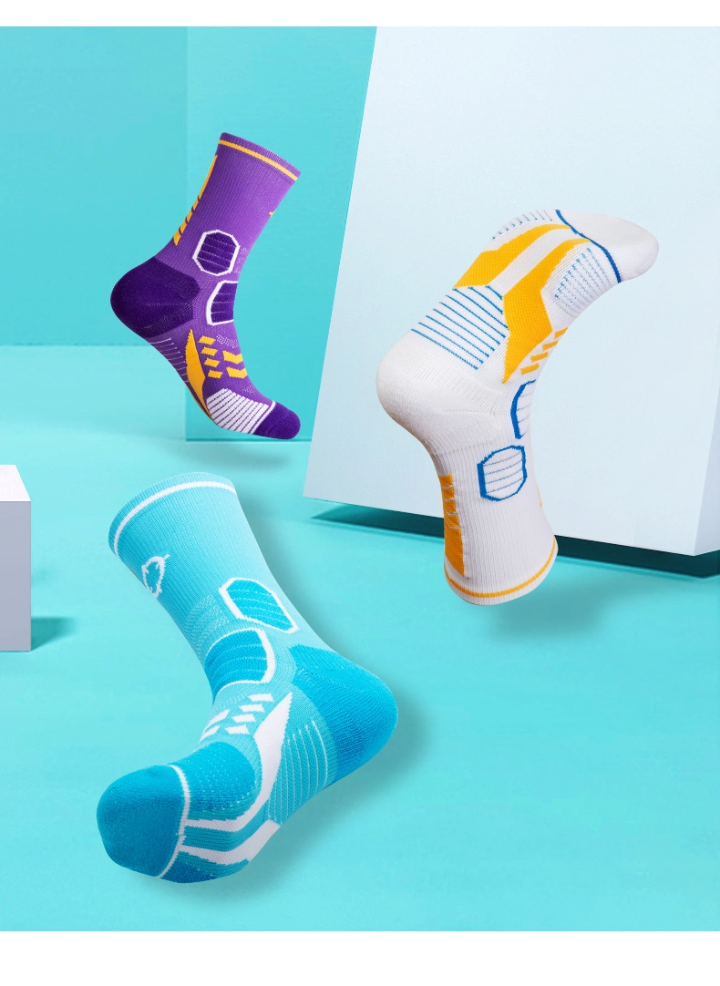 Autumn Sports Socks Running Nylon Elastic Custom Design OEM Sweat Unisex Thick Towel Bottom