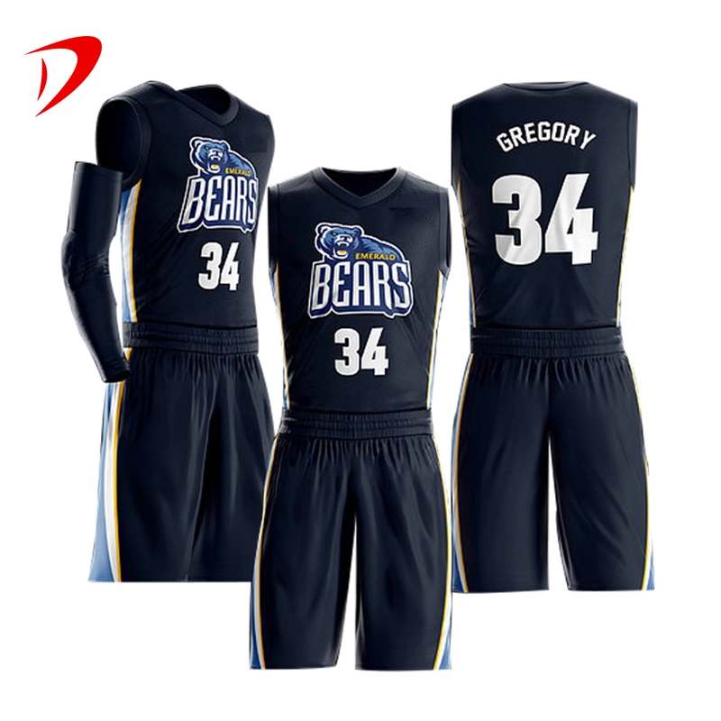 Basketball Team Uniforms Good Quality Uniforms Sublimation Jerseys Uniform Design Cheap Blank Basketball Team Set Kids