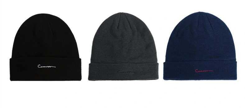 Customized Logo Winter Knit Cap, Woollen Cap, Soft Cotton Hat/Cap 2