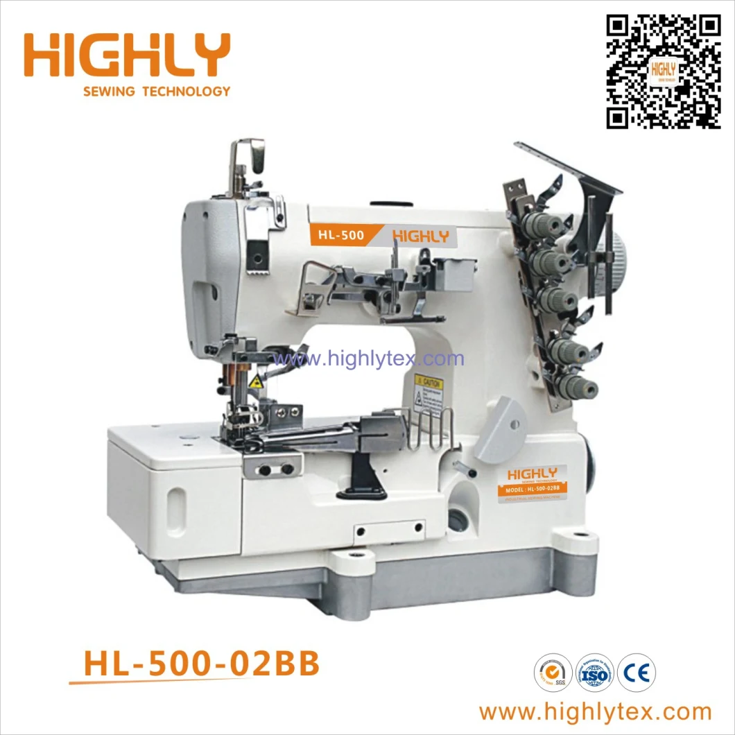 High Speed Flat Bed Edge Rolling Interlock Sewing Machine with Tape Binding