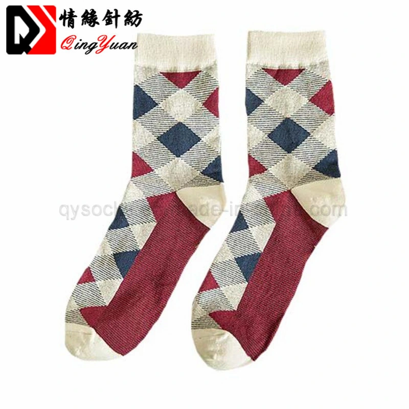 Mens Socks in Lot Classic British Diamond Colorful Summer Cotton Men Business Long Socks