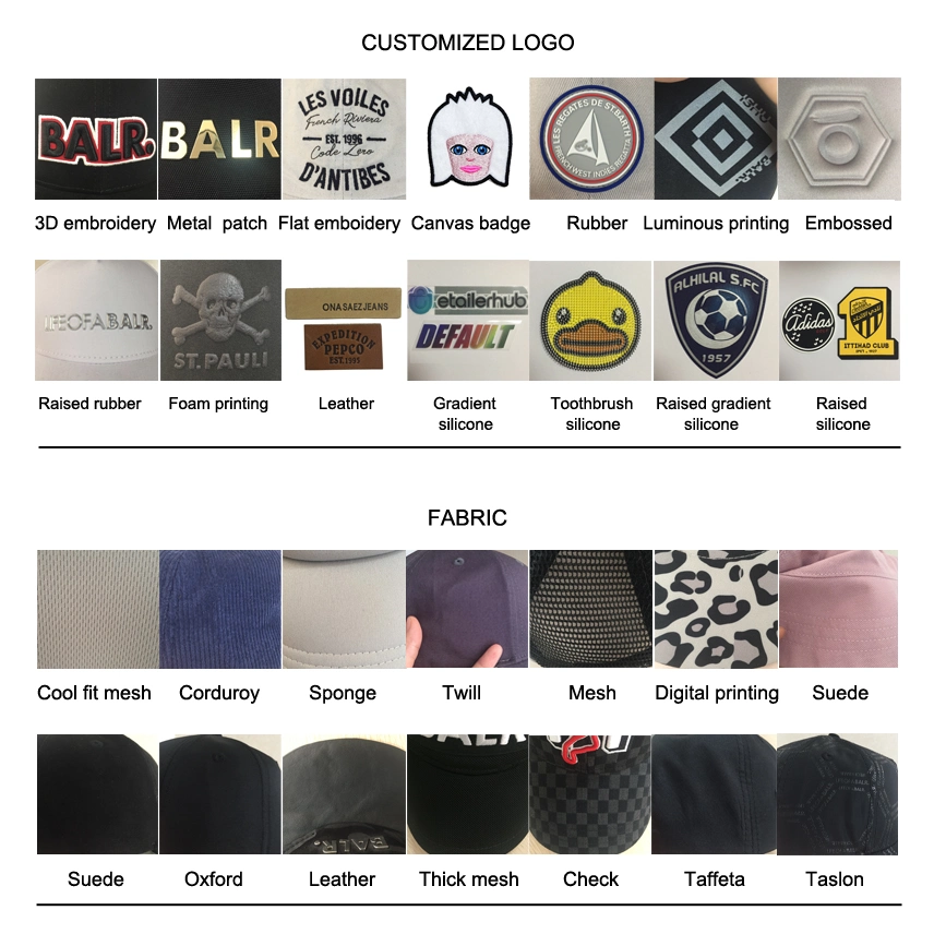 Car Cap 100%Cotton Chino Twill Baseball Truckers Sports Leisure 3dembroidery Silicone Printing Snapback Bucket Hats