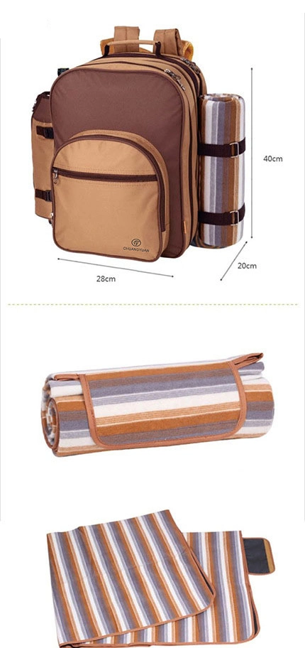 Newest Waterproof Picnic Bag Gray Color Lunch Cooler Bag Custom Foil Insulated Picnic Cooler Bag