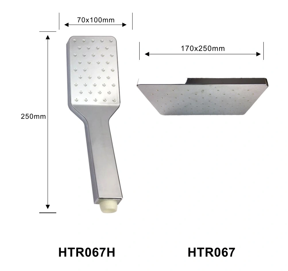 Haiteng Good Price Chromed ABS Showerhead and Hand Shower Combo Handheld Shower Head for Bathroom
