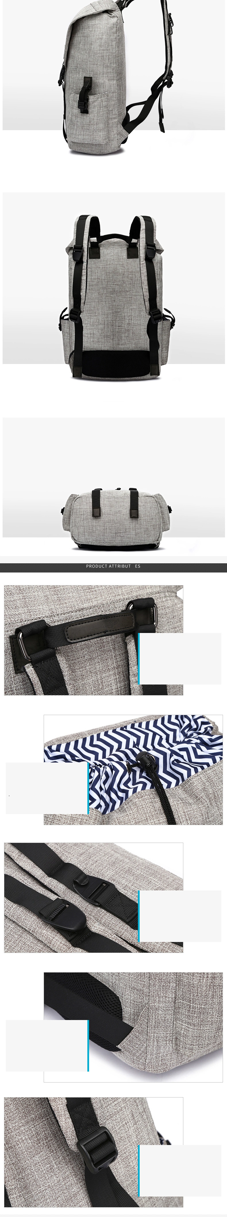 2018 New Double Shoulder Bag Trend Men's Leisure Bag Multifunctional Handbag Business Computer Bag