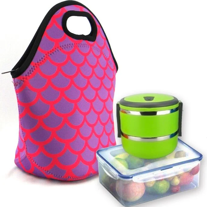 Promotional Fashion Neoprene Lunch Bag with Shoulder Strap
