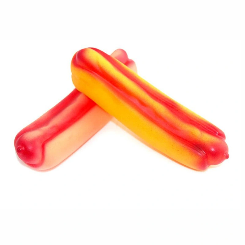 Pet Cartoon Hot Dog Shape Vocal Toy Pet Dog Cat Chew Toy