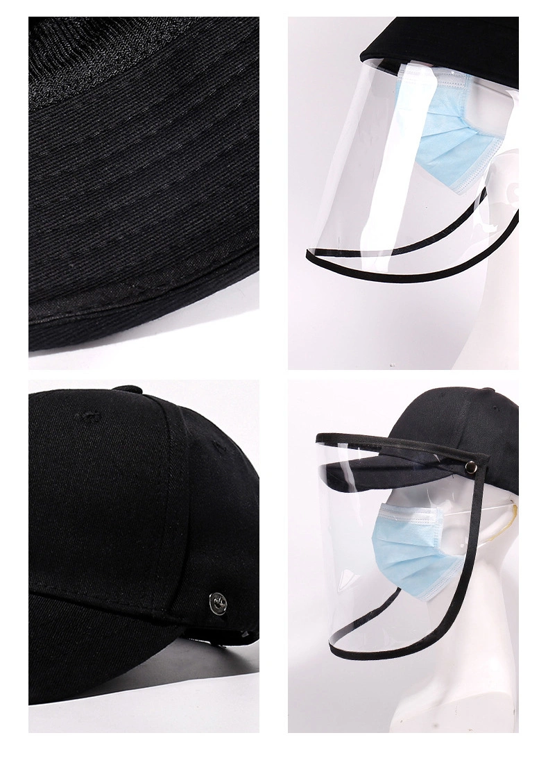 New Arrival Adjustable Unisex Full Face Protective Hat Fisherman Hat with Shield Removable