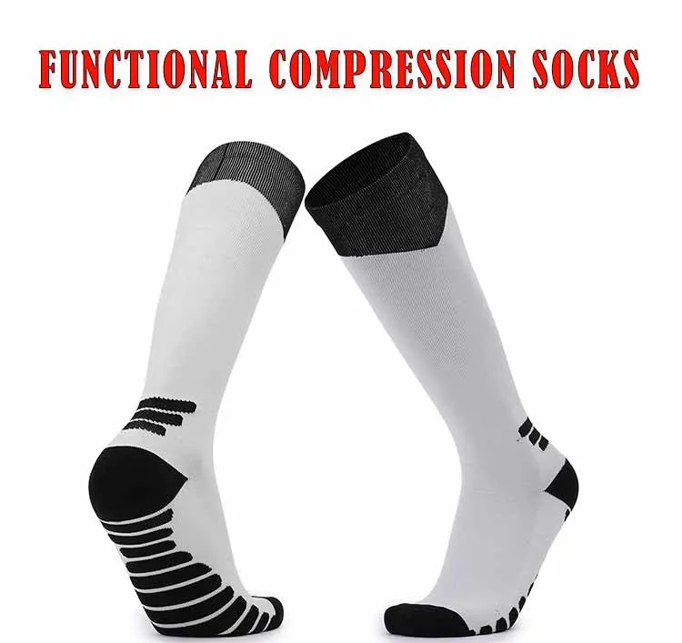 Knee High Cycling Socks Calcetas De Compresion Men 1520 Elastic Compression Stockings Foot Blood Pressure Socks Hosiery Travel