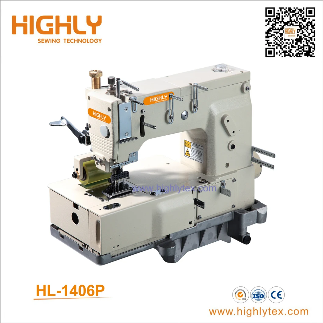 Eight Needle Flat Bed Double Chinastitch Sewing Machine for Attaching Line Tapes