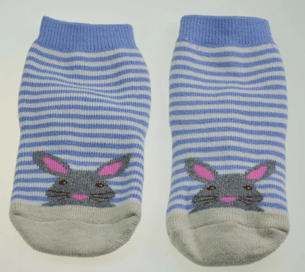 Customization Colorful Baby Jacquard Annimal Cartoon 100% Cotton Stripe Baby Socks