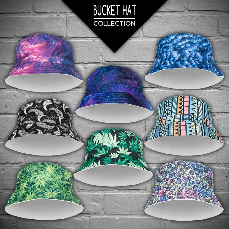 Unisex Cotton Bucket Hat Ladies Summer Sun Hat Soft Hat Outdoor Fisherman Hat Beach Hat