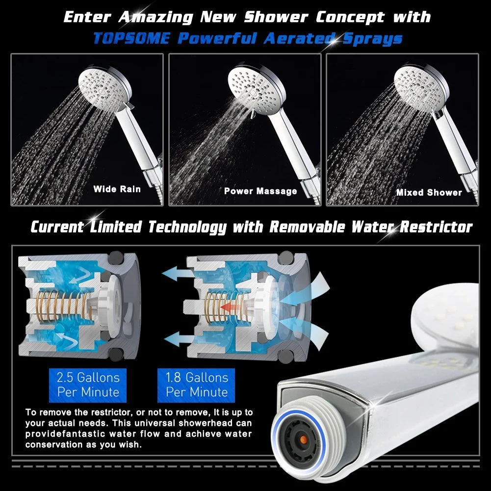 Portable Shower Accessories Soap Dispenser Waterfall Shower Head