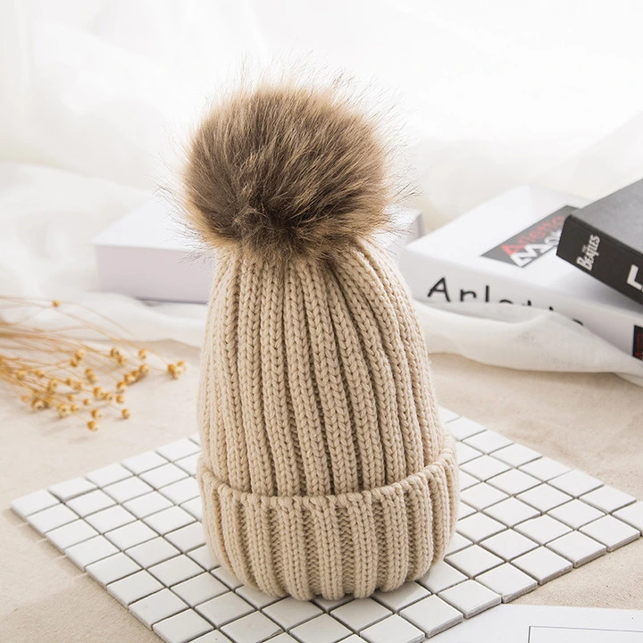 Factory Wholesale Comfortable Winter Hat Women/Men Warm Cotton Beanie Caps Knitted Hat