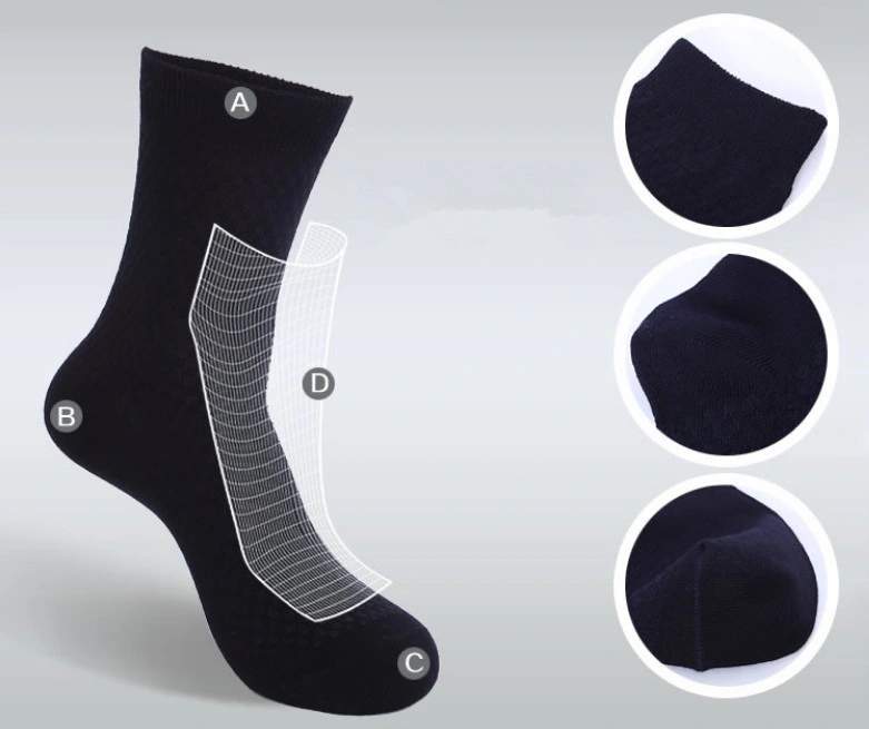 High Quality Men's Antibacterial Bamboo Fiber Sport Socks Antibacterial Socks for Feet Health