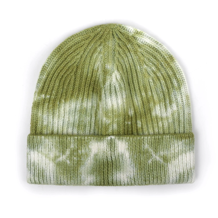 Slouchy Beanie Hats Winter Knitted Caps Soft Warm Ski Hat Unisex Tie Dye Beanies