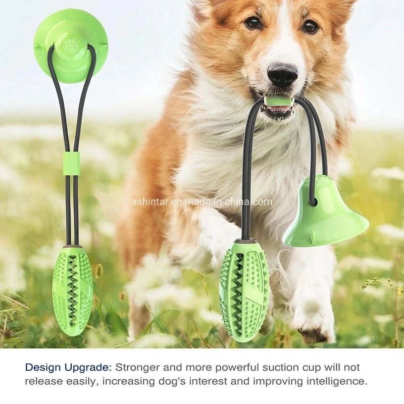 Multifunction Pet Molar Bite Dog Ball Interactive Fun Pet Leakage Food Dog Toys with Suction Cup