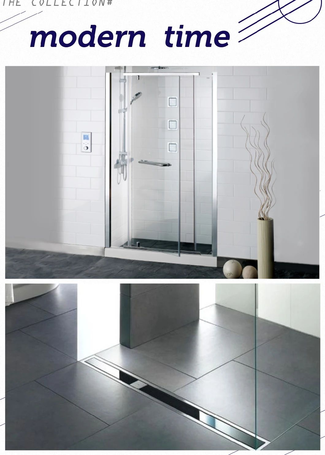 Wall Drain Shower Floor Side Outlet Shower Linear Floor Drain