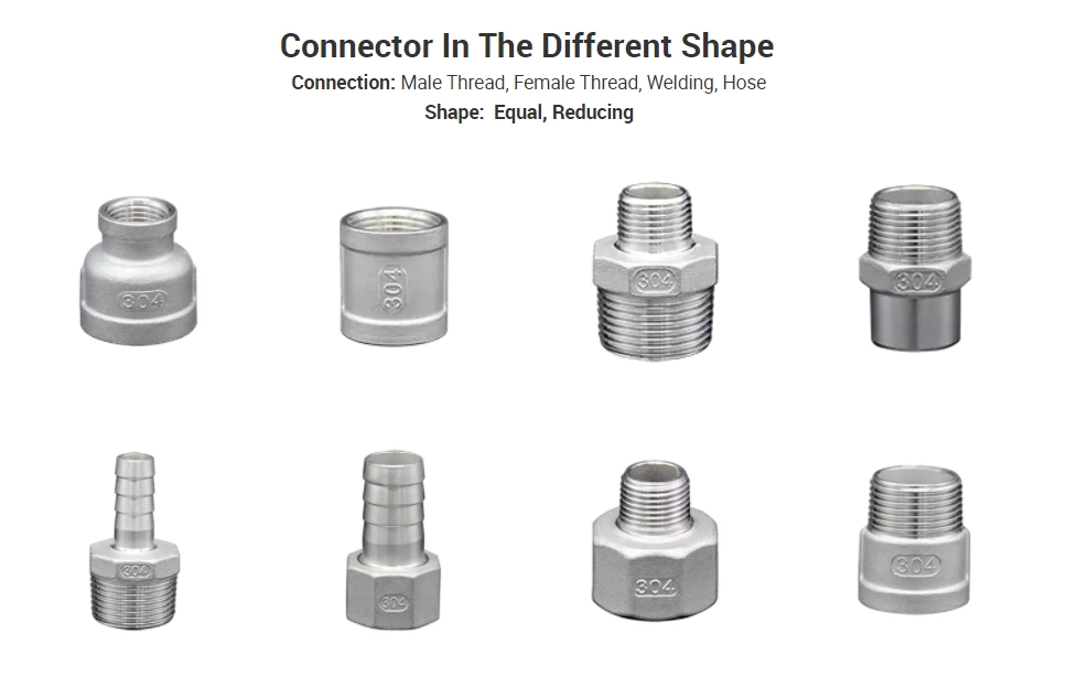 Male Thread Casting Pipe Fitting Connector Compression Stainless Steel Hex Reducing Nipple Plumbing Fitting Pipe Fitting	Plumbing Accessories