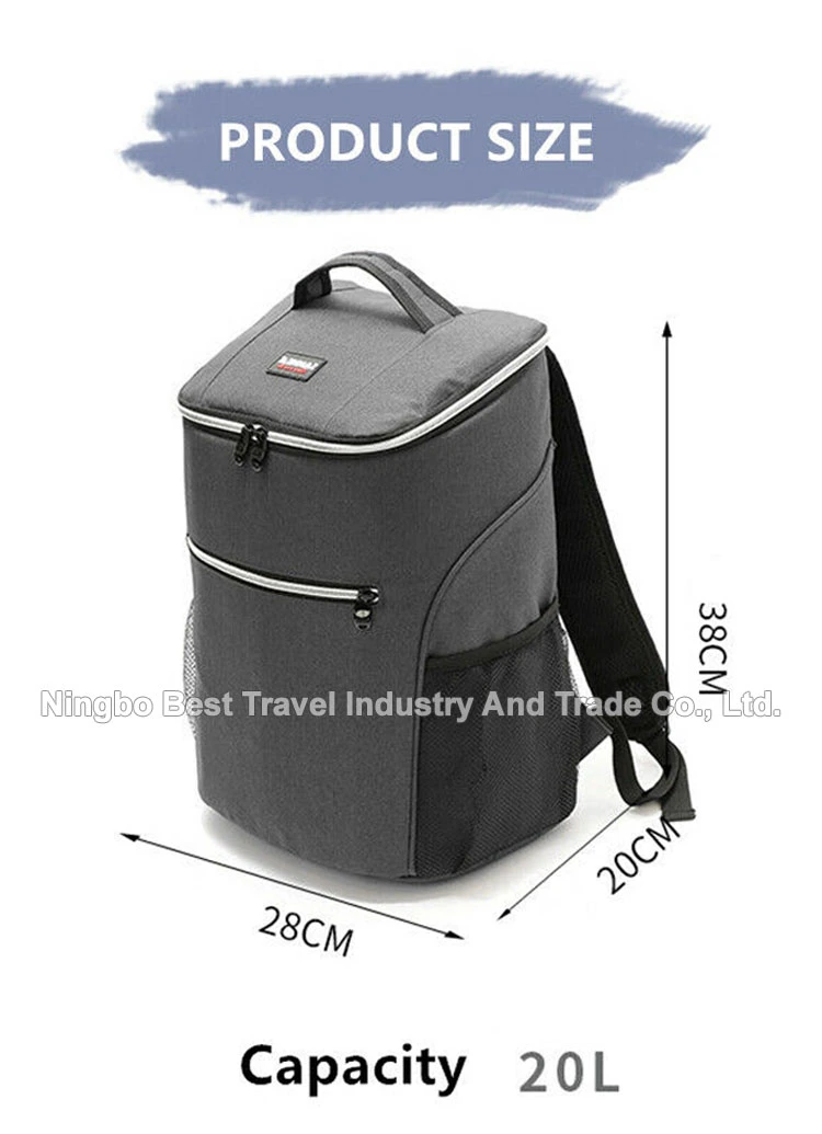 Large Bottle Wine Carrier Bag Cooler Bag Bento Backpack Insulated Thermal Lunch Picnic Bag